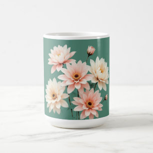 Elegant Rosa Krysantemumkonst Kaffemugg