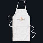Elegant Rosa Kummel med Blommigtar Kakadekoration Långt Förkläde<br><div class="desc">Koordinerar med Elegant Rosa Cake med Blommigtar Cake Decorating Business Card-mall senast 1 201.00. En elegant pastellkaka med rosa i flera skikt som dekoreras med vita blommor i ett faux-guld-kaka står för en vacker estetik på detta bageri eller på kakdekoratorns personlig. Uppdatera den kalligrafiska texten med ditt namn eller ditt...</div>