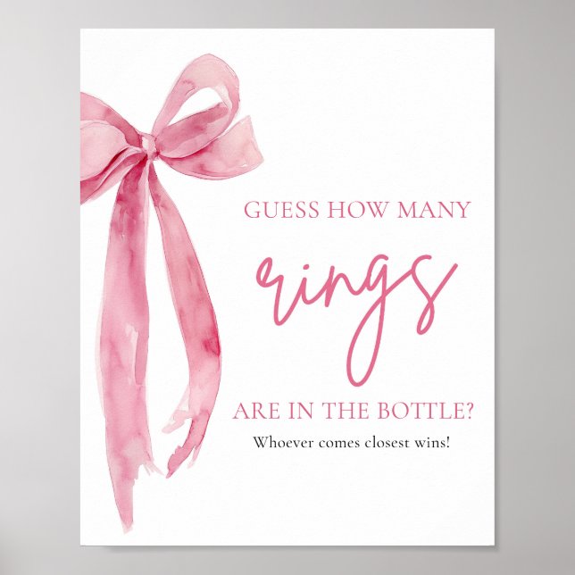 Elegant  Rosa - lådan anger hur många Ringar-spel  Poster (Framsidan)