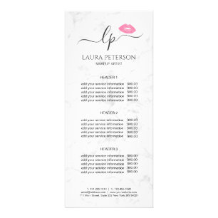 Elegant rosa läppar handskrivet skriptanrop reklamkort