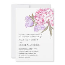 Elegant Rosa Lila Blommigt Bröllop