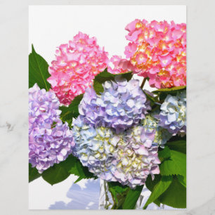 Elegant rosa lila blue blommigt hydrangea bouquet