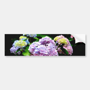 Elegant rosa lila blue blommigt hydrangea trädgår bildekal