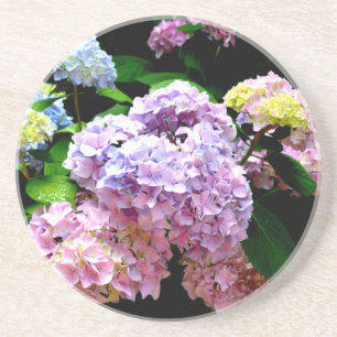 Elegant rosa lila blue blommigt hydrangea trädgår underlägg