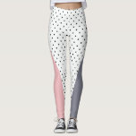 Elegant rosa lila geometriskt polka dots leggings<br><div class="desc">En vacker kombination av modern pastellgeometri och polka dots mönster.</div>