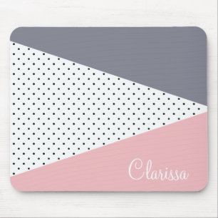 Elegant rosa lila geometriskt polka dots musmatta