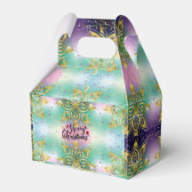 Elegant Rosa lila grönt  helgdag Snöflingor stjärn