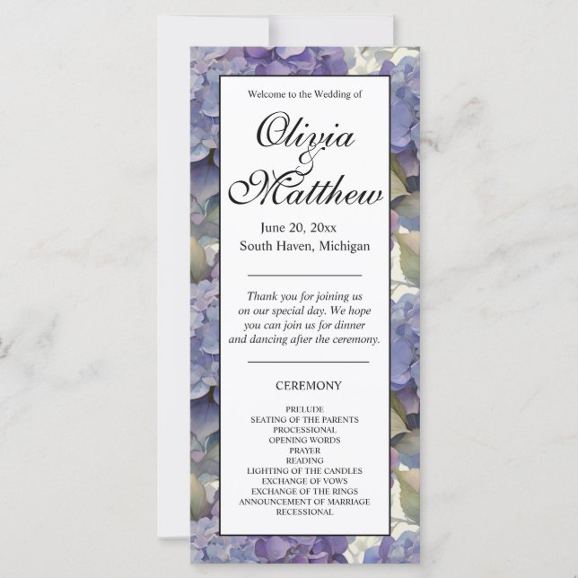 Elegant rosa lila orange  vattenfärgsblommigt (Framsida)