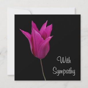 Elegant rosa lila tulip-blommans bra konst sympati kort