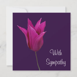 Elegant rosa lila tulip-blommans bra konst sympati kort