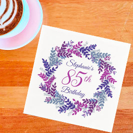 Elegant Rosa Lila Utandning 85: e födelsedagen Pappersservett