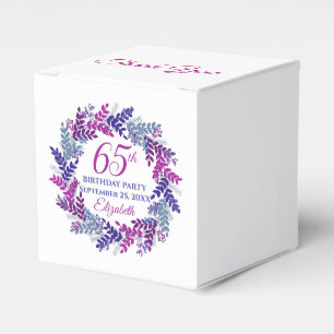Elegant Rosa Lila Utandningsluftens 65e Födelsedag Presentaskar