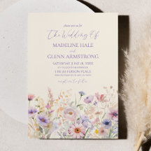 Elegant Rosa Lila WildBlor Meadow Bröllop