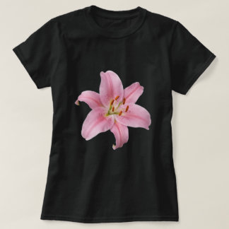 Elegant rosa lilja blomma t shirt