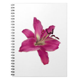 Elegant Rosa Lily - Blommigt Aesthetic Notebook Anteckningsbok