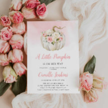 Elegant Rosa Little Pumpkin Girl Shower