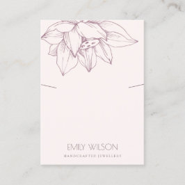 ELEGANT  ROSA LOTUS ENKEL NECKLACE-VISNING VISITKORT