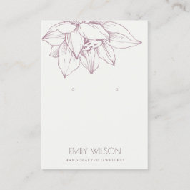 ELEGANT  ROSA LOTUS ENKELT ÖKAD VISNING VISITKORT