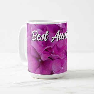 Elegant rosa magenta blommigt hydrangeas ro kaffemugg