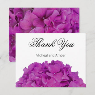 Elegant rosa magenta blommigt hydrangeas ro tack kort