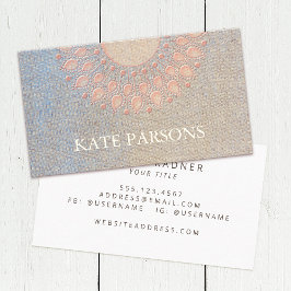 Elegant Rosa Mandala Visitkort