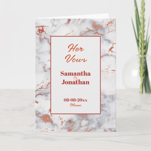 Elegant Rosa Marble Bröllop Hennes visitkort Tack Kort (Framsida)