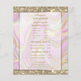 Elegant Rosa Marble Guld Flyer