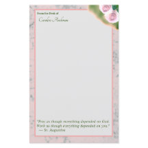 Elegant Rosa Marble inspirational Stationary