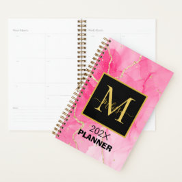 Elegant Rosa MarLED Black Monogram