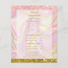 Elegant rosa marmor guld flygblad