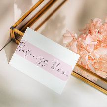 Elegant Rosa Minimalist med QR-kod