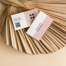 Elegant Rosa Minimalist QR Code Modern Boho Girly