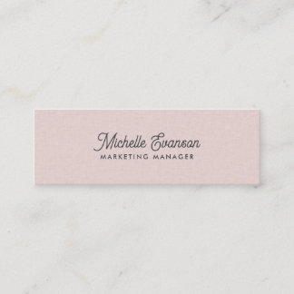 Elegant Rosa Minimalistisk Professionell Mini Visitkort