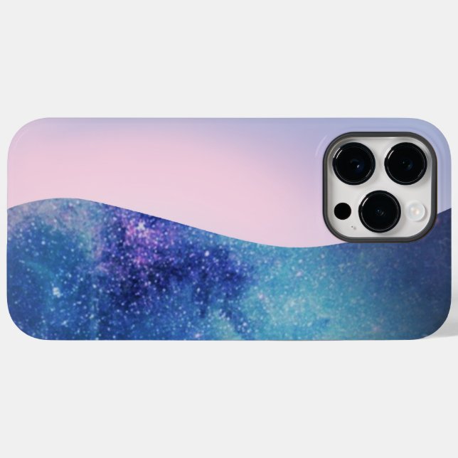 Elegant Rosa Modern gradient galaxy glitter star (Baksida (horisontell))