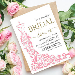 Elegant Rosa  Möhippa av  äganderätt Inbjudningar