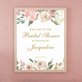 Elegant  Rosa Möhippan Blommigten i Elfenbenskuste Poster