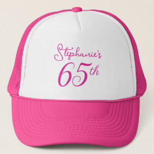 Elegant Rosa Monogram 65e Födelsedag Keps