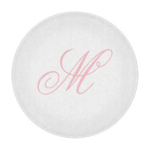 Elegant rosa monogram initial