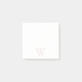 Elegant Rosa Monogram Initial Vit Post-it Block