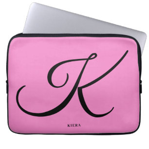 Elegant Rosa Monogram Laptop sleeve