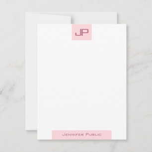 Elegant Rosa Monogrammed enkel mall