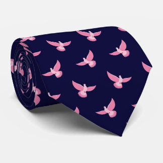 Elegant Rosa Navy Blue Pigeon Seamless Mönster Slips