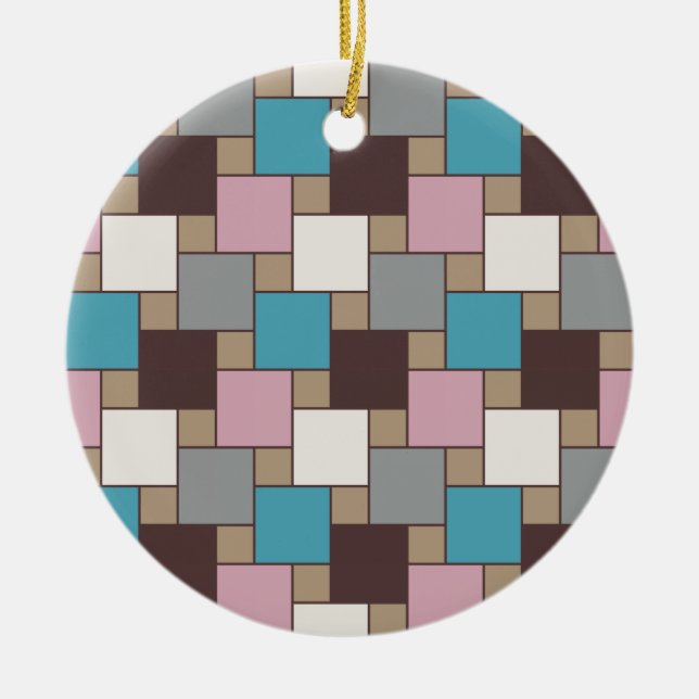 Elegant Rosa Nectar Julgransprydnad Keramik (Framsidan)