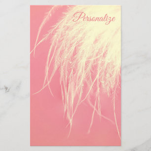 Elegant rosa och elegant av grädde brevpapper