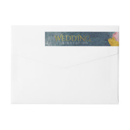 Elegant rosa och grått vattenfärgad anpassningsba etikettband