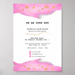 Elegant Rosa och Guld Glitter Poster