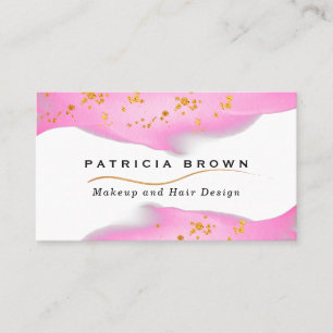 Elegant Rosa och Guld Glitter Visitkort