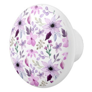 Elegant rosa och lila blommönster knopp
