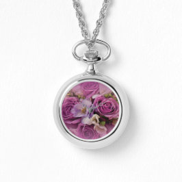 Elegant Rosa och Lila Bukett med rosor Watch Armbandsur