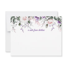 Elegant Rosa och Lila VattenfärgsBlommigt |